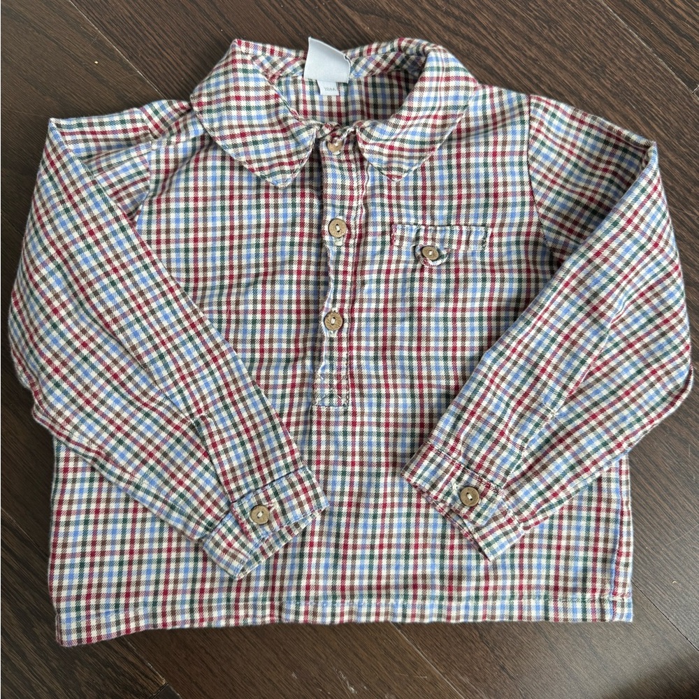 Plaid Kids Shirt - Multicolor